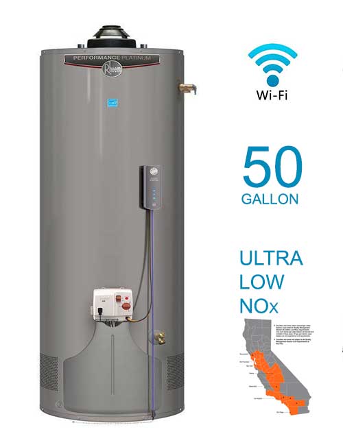 Tall 12 Year 36,000 BTU ENERGY STAR Ultra Low NOx Natural Gas Water Heater with WiFi Module